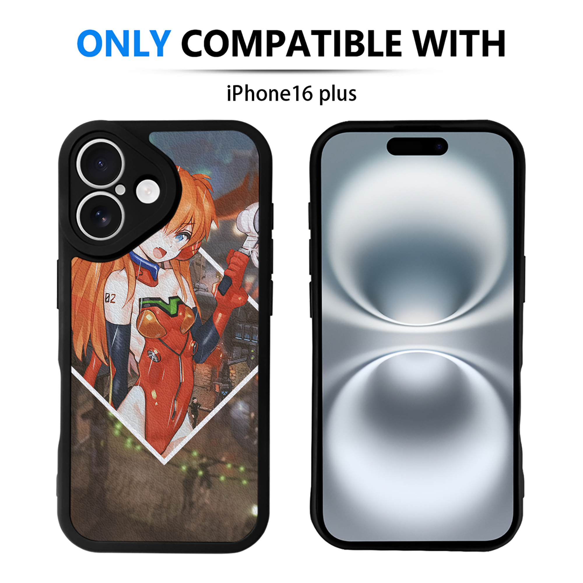 （画像用） EVA 新世紀エヴァンゲリオン 【iPhone 16シリーズ対応】シリコンスマホケース（レザー調） 材質：シリコン